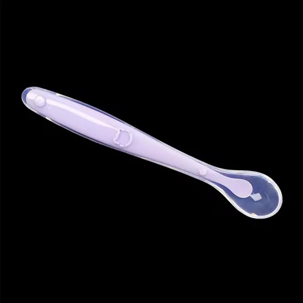 Babies' Silicone Spoon for Children Complementary Food Soft Spoon-Training Spoons Feeding Tablewares for Children Boys Girls
