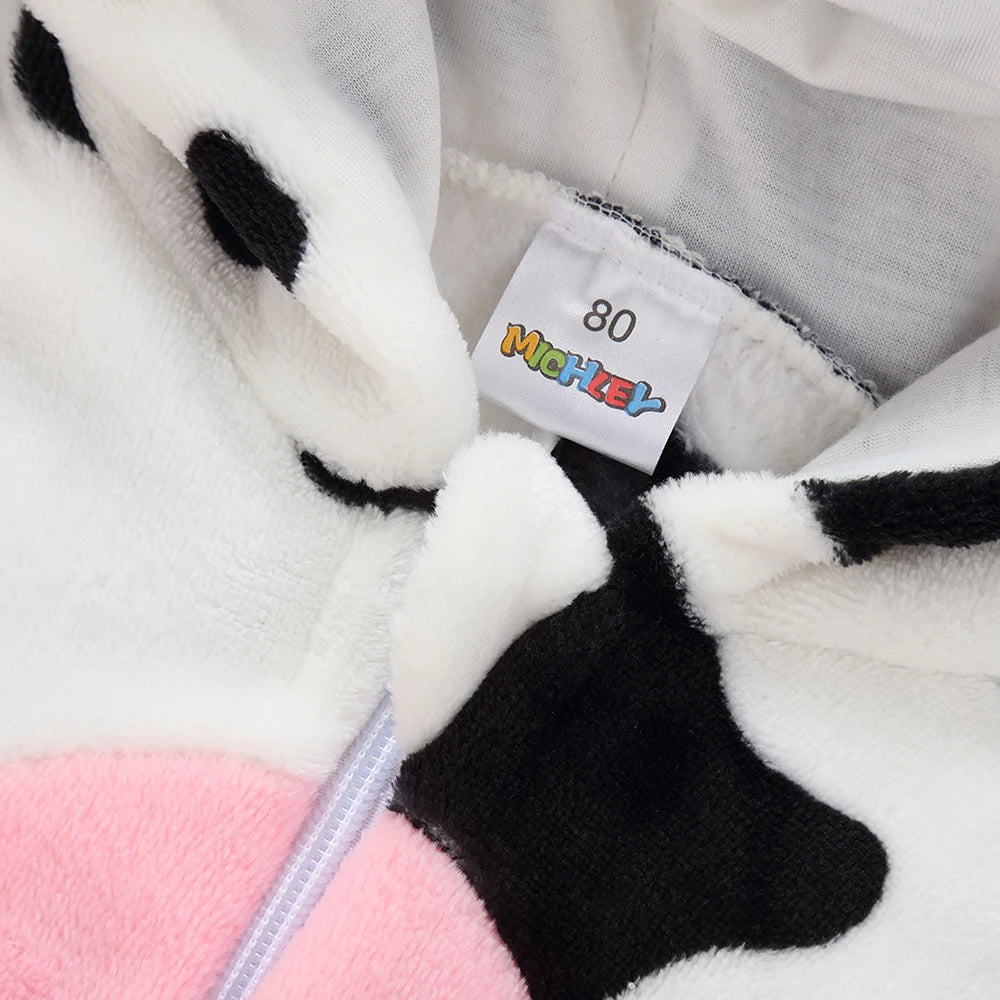 Newborn Kids Dinosaur Kigurumi Pajamas Winter Thick Baby Blanket Slppers Toddler Infant Clothes Hooded Animal Pyjamas Sleepwear
