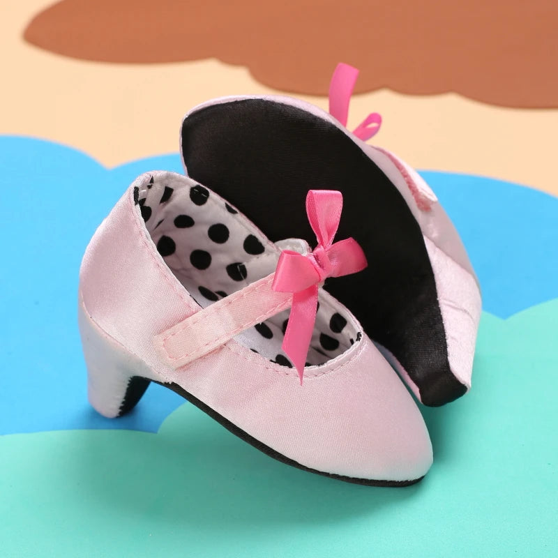 10CM/10.5CM Fashion Infant Newborn Baby Girl High Heels Shoes Princess Bow First Birthday Party Shoes Photo Props Shoes