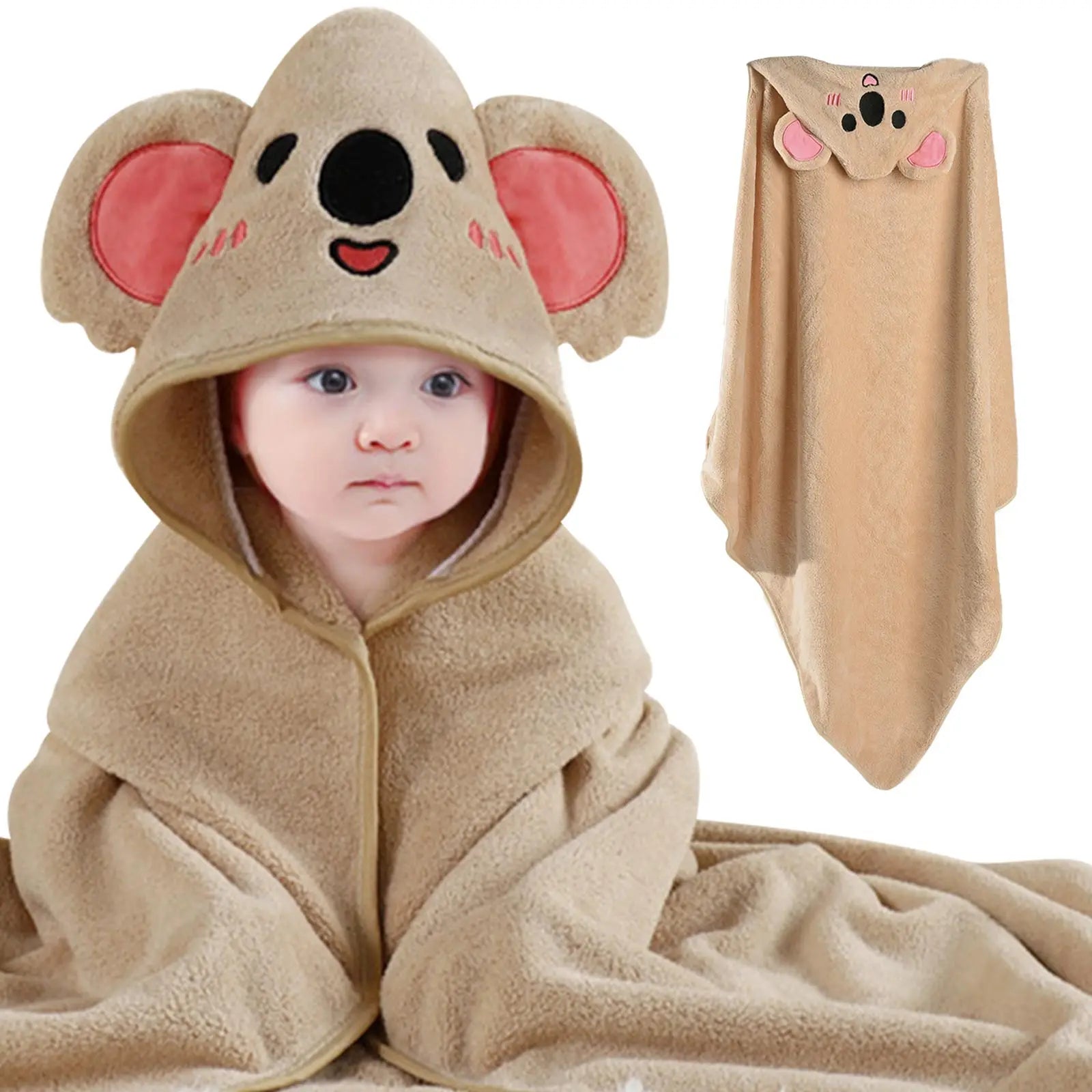 Hooded Baby Towels, Absorbent Baby Bath Towel, Soft Baby Towels for Newborns, Toddlers, and Kids, 32x32 in Baby Towel with Hood