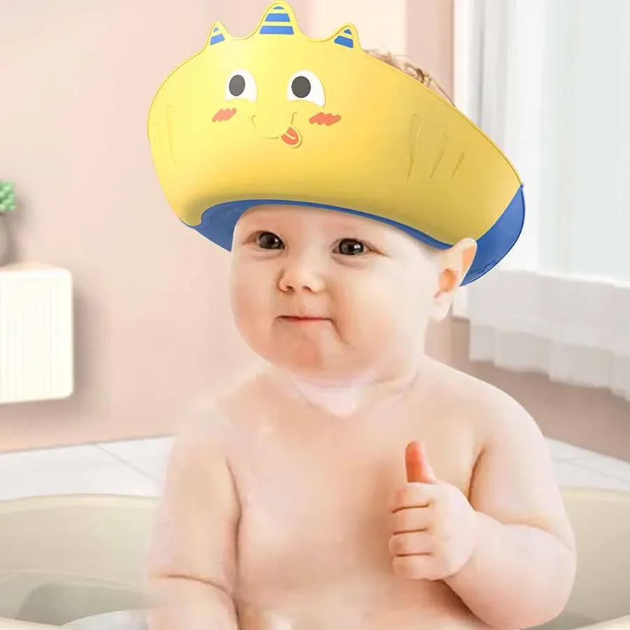 Children Waterproof Shower Shampoos Hat Soft Adjustable Wash Hair Hat for Kids Ear and Eye Safe Protection Baby Shampoo Cap
